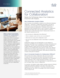 Connected Analytics for Collaboration Realize the Full Business Value of Your Collaboration