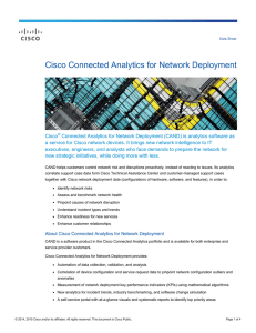 Cisco Connected Analytics for Network Deployment