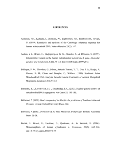 REFERENCES Anderson, RM., Kubacka, I.,  Chinnery, PF.,  Lightowlers, RN., ... N. (1989). Reanalysis  and  revision  of ...