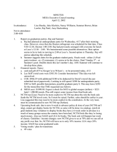MINUTES MESA Executive Council meeting April 12, 2002 In attendance: