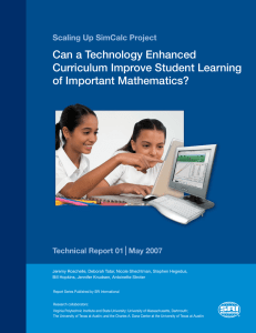 Can a Technology Enhanced Curriculum Improve Student Learning of Important Mathematics?