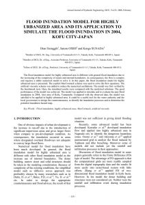 FLOOD INUNDATION MODEL FOR HIGHLY URBANIZED AREA AND ITS APPLICATION TO