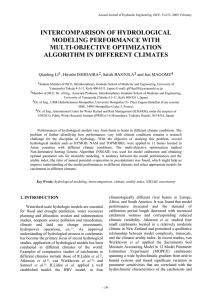 INTERCOMPARISON OF HYDROLOGICAL MODELING PERFORMANCE WITH MULTI-OBJECTIVE OPTIMIZATION ALGORITHM IN DIFFERENT CLIMATES