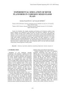 EXPERIMENTAL SIMULATION OF RIVER PLANFORMS IN COHESION MIXED FLOOD PLAIN Krishna Prasad DULAL