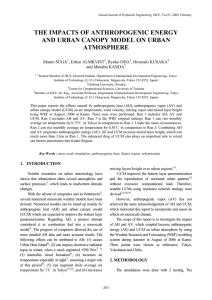 THE IMPACTS OF ANTHROPOGENIC ENERGY AND URBAN CANOPY MODEL ON URBAN ATMOSPHERE