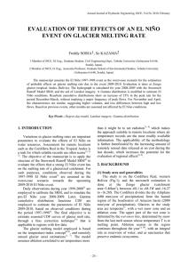 EVALUATION OF THE EFFECTS OF AN EL NIÑO