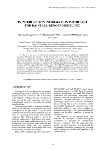 IS INTERCEPTION INFORMATION IMPORTANT FOR RAINFALL-RUNOFF MODELING? TAKARA4