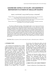 GEOMETRY EFFECT ON FLOW AND SEDIMENT DEPOSITION PATTERNS IN SHALLOW BASINS