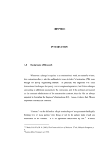 Whenever a change is required in a constructional work, no... the  contractors  always  ask  the ... CHAPTER 1