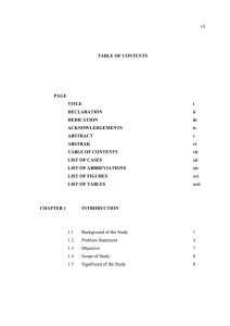 vii TABLE OF CONTENTS PAGE TITLE