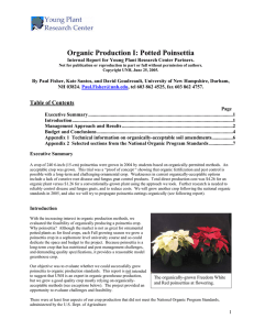 Organic Production I: Potted Poinsettia