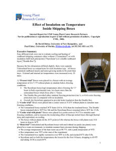 Effect of Insulation on Temperature Inside Shipping Boxes