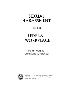 SEXUAL HARASSMENT FEDERAL WORKPLACE