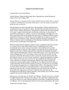 Literature Review by Laura Hymson Feminist Sexual Ethics Project