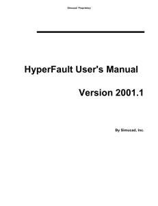 HyperFault User's Manual Version 2001.1  By Simucad, Inc.