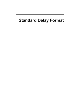 Standard Delay Format