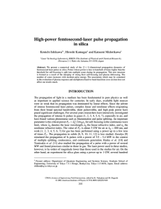 High-power femtosecond-laser pulse propagation in silica Kenichi Ishikawa