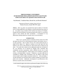 PHOTON ENERGY CONVERSION OF IRFEMTOSECONDLASERPULSES INTO X-RAYPULSES