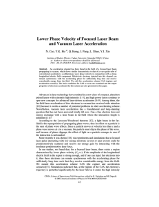 Lower Phase Velocity of Focused Laser Beam and Vacuum Laser Acceleration