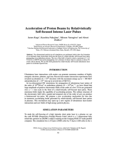 Acceleration of Proton Beams by Relativistically Self-focused Intense Laser Pulses