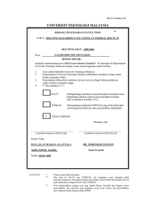   UNIVERSITI TEKNOLOGI MALAYSIA