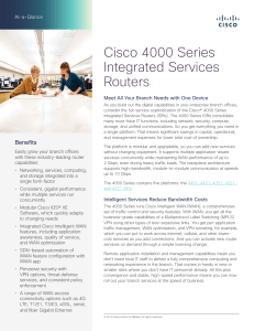 Cisco 4000 Series Integrated Services Routers At-a-Glance