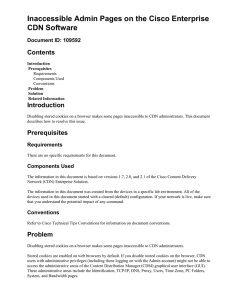 Inaccessible Admin Pages on the Cisco Enterprise CDN Software Contents Introduction