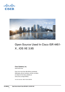 Open Source Used In Cisco ISR 4451-  Cisco Systems, Inc.