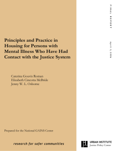 Principles and Practice in Housing for Persons with