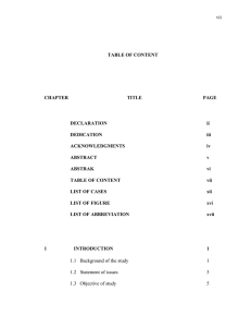 vii  TABLE OF CONTENT