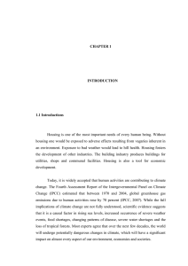 Housing is  one of the most  important ... housing one would be exposed to adverse effects resulting from... CHAPTER 1