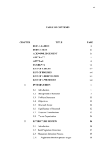 TABLE OF CONTENTS CHAPTER TITLE PAGE