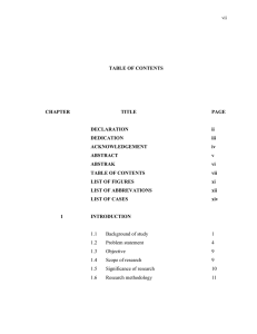 TABLE OF CONTENTS CHAPTER TITLE