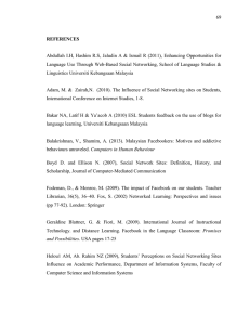 69  Abdullah  I.H,  Hashim R.S, Jaludin A &amp; ... Language Use Through Web-Based Social Networking, School of Language Studies...