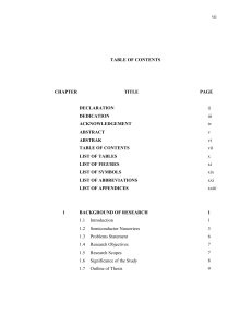 vii  iii TABLE OF CONTENTS