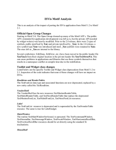 ISVis Motif Analysis Official Open Group Changes