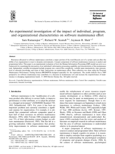 An experimental investigation of the impact of individual, program,