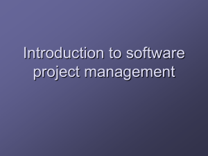 Introduction to software project management