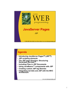 Web JavaServer Pages core programming