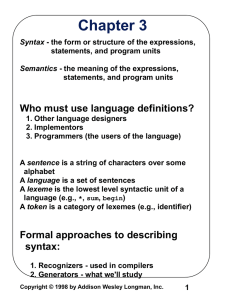 Chapter 3 Who must use language definitions?
