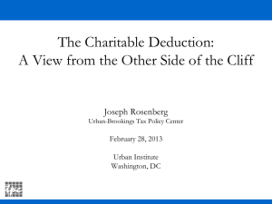 The Charitable Deduction: Joseph Rosenberg