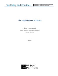 The Legal Meaning of Charity Marion R. Fremont-Smith