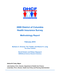 2009 District of Columbia Health Insurance Survey  Methodology Report