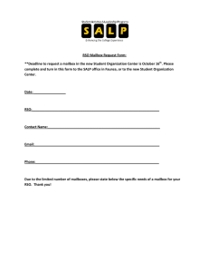RSO Mailbox Request Form: