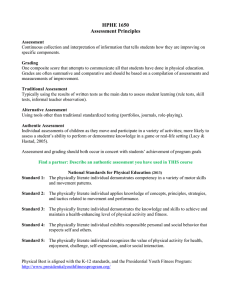 HPHE 1650 Assessment Principles