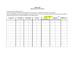 HPHE 1650 Bearing Practice Data Sheet  Write down each bearing you take.