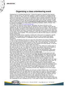 Organizing a class orienteering event