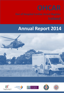 OHCAR Annual Report 2014 Ireland Out of Hospital Cardiac Arrest Register