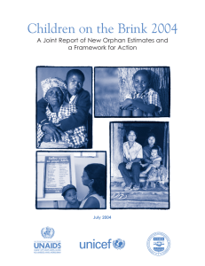 Children on the Brink 2004 a Framework for Action July 2004