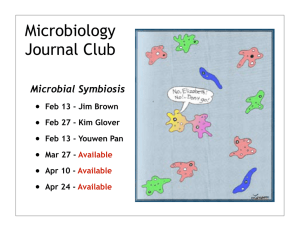 Microbiology Journal Club • Microbial Symbiosis